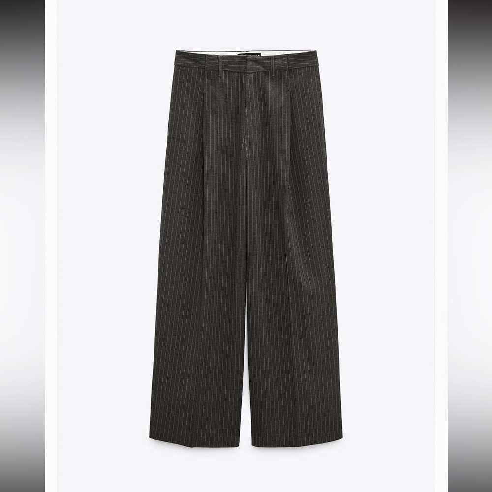 Zara Full Length Pinstripe Pants